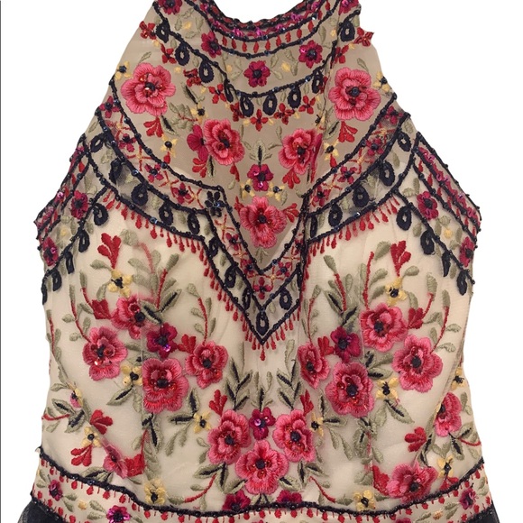 Prom dress, size six, like new, blue, beaded top, sleeveless, backless - Picture 7 of 8